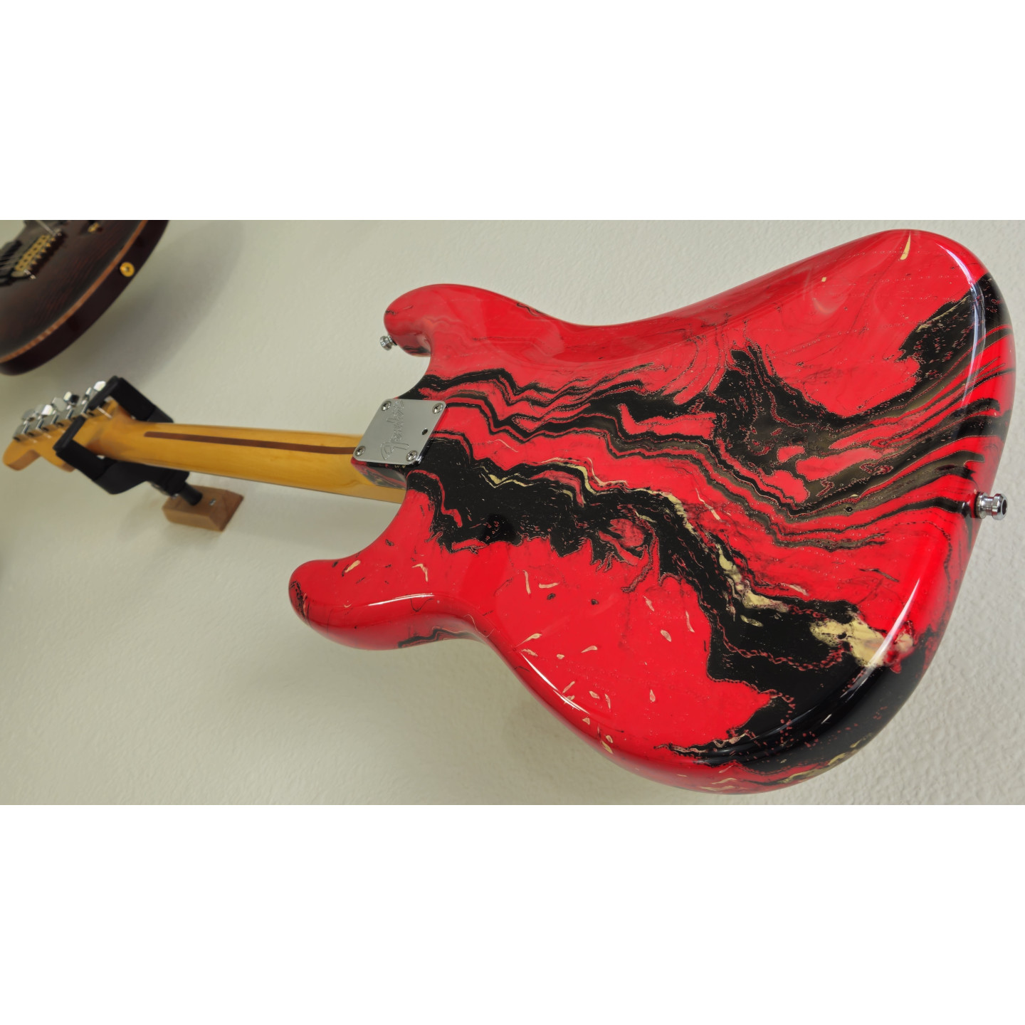 MINT 1983 Fender Bowling Ball American Stratocaster Red Swirl Marble Vintage Electric Guitar