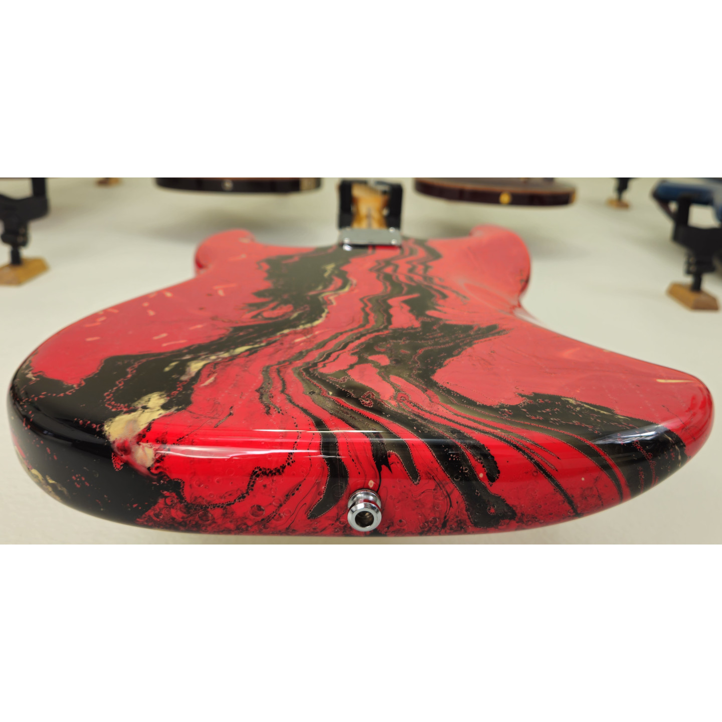 MINT 1983 Fender Bowling Ball American Stratocaster Red Swirl Marble Vintage Electric Guitar