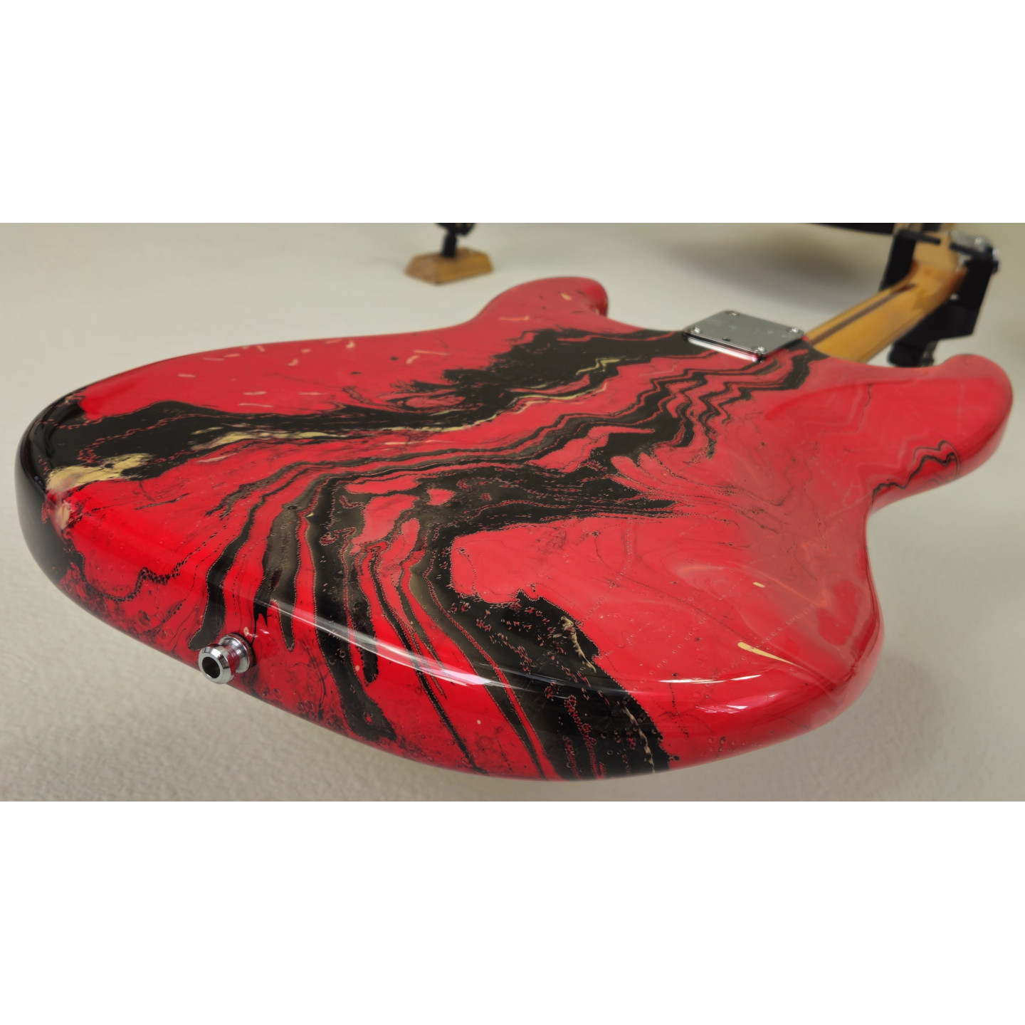 MINT 1983 Fender Bowling Ball American Stratocaster Red Swirl Marble Vintage Electric Guitar