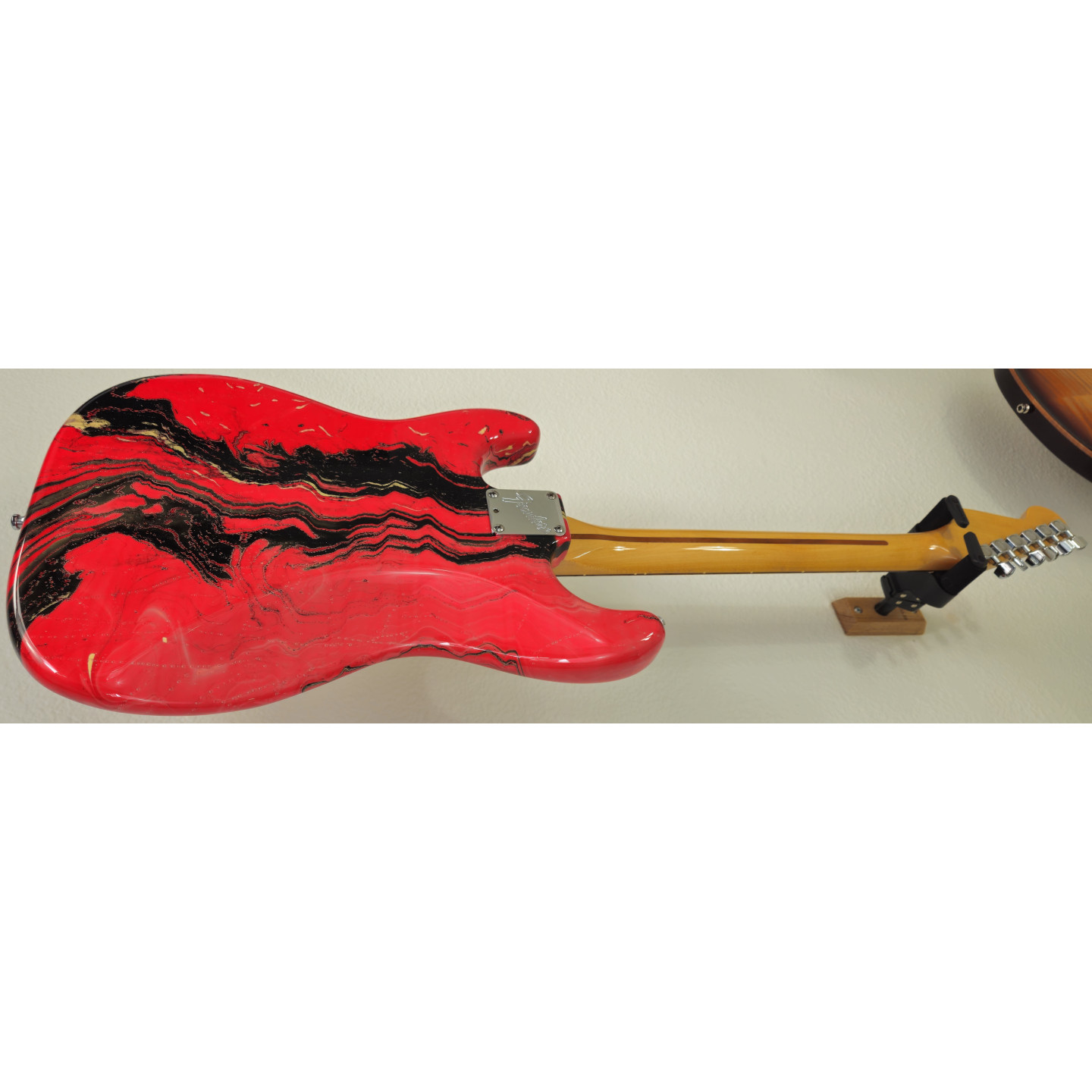 MINT 1983 Fender Bowling Ball American Stratocaster Red Swirl Marble Vintage Electric Guitar