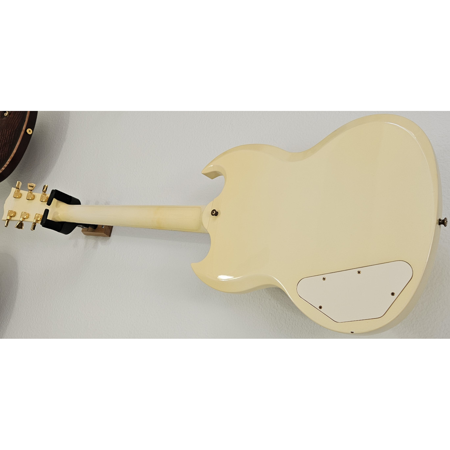 1992 Gibson Historic '61 Les Paul SG Reissue Custom Antique Ivory White 3-Pickup '62 Vintage Electric Guitar
