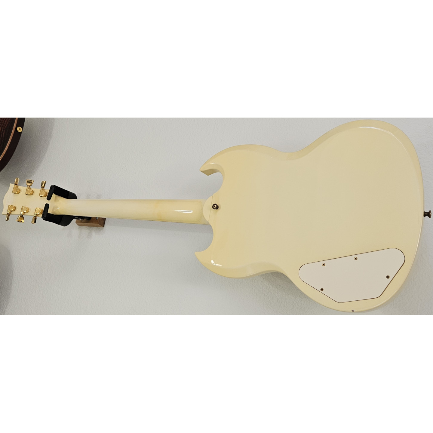 1992 Gibson Historic '61 Les Paul SG Reissue Custom Antique Ivory White 3-Pickup '62 Vintage Electric Guitar