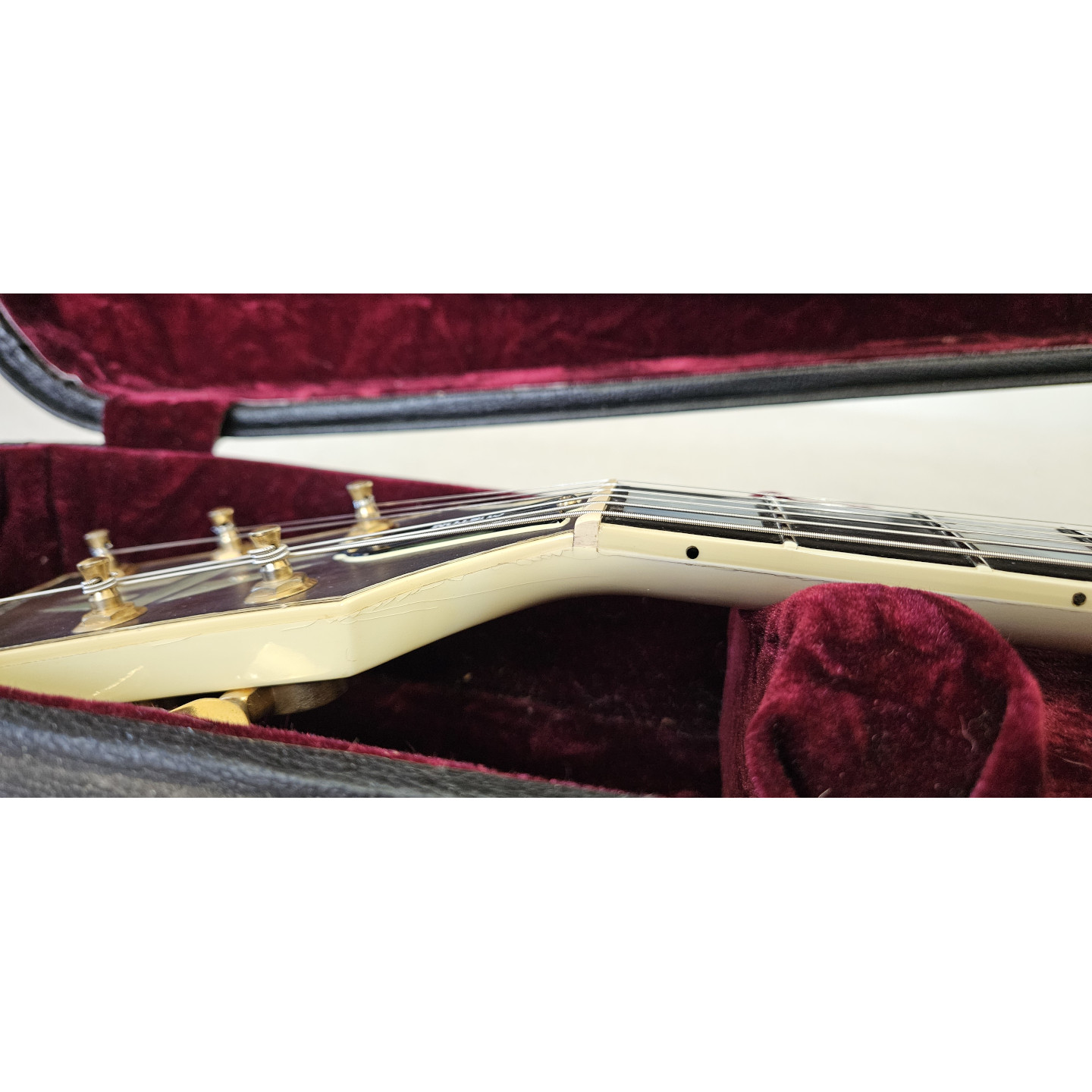 1992 Gibson Historic '61 Les Paul SG Reissue Custom Antique Ivory White 3-Pickup '62 Vintage Electric Guitar