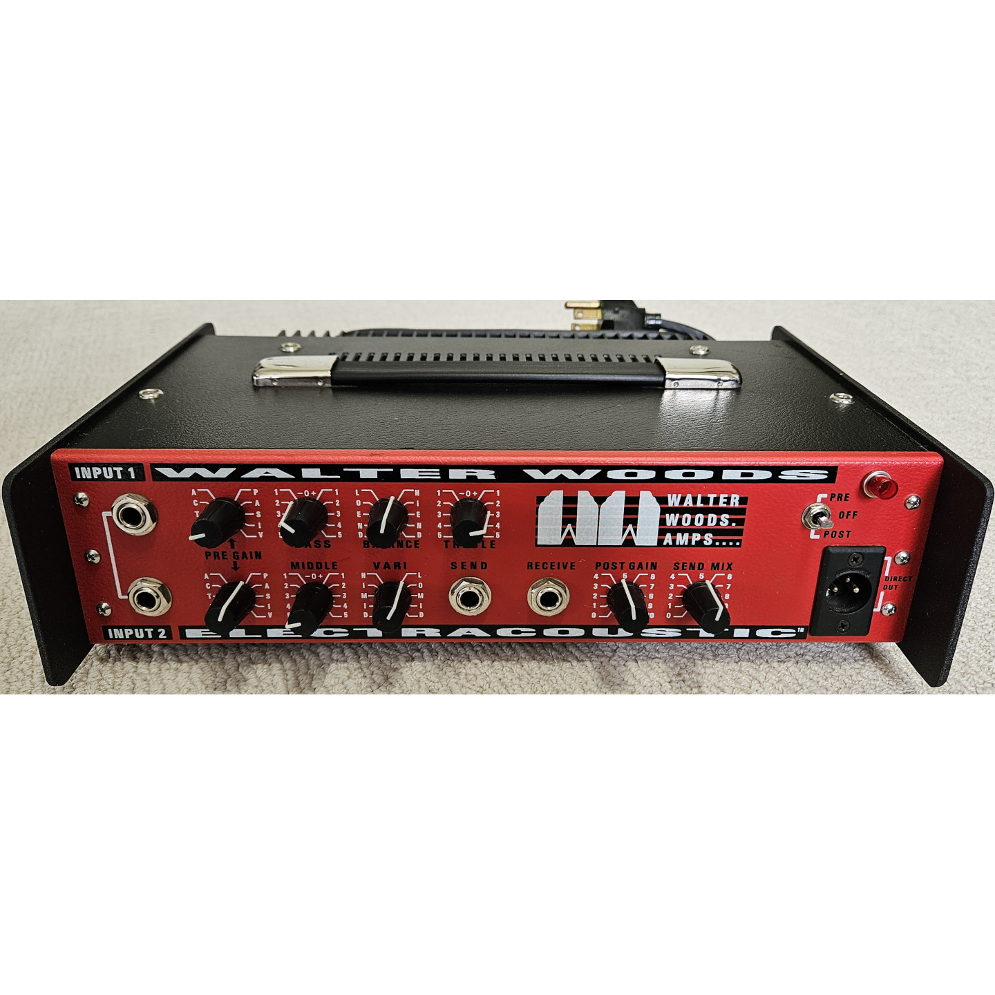 1995 Walter Woods Electracoustic Red Light Portable Bass Head Amplifier