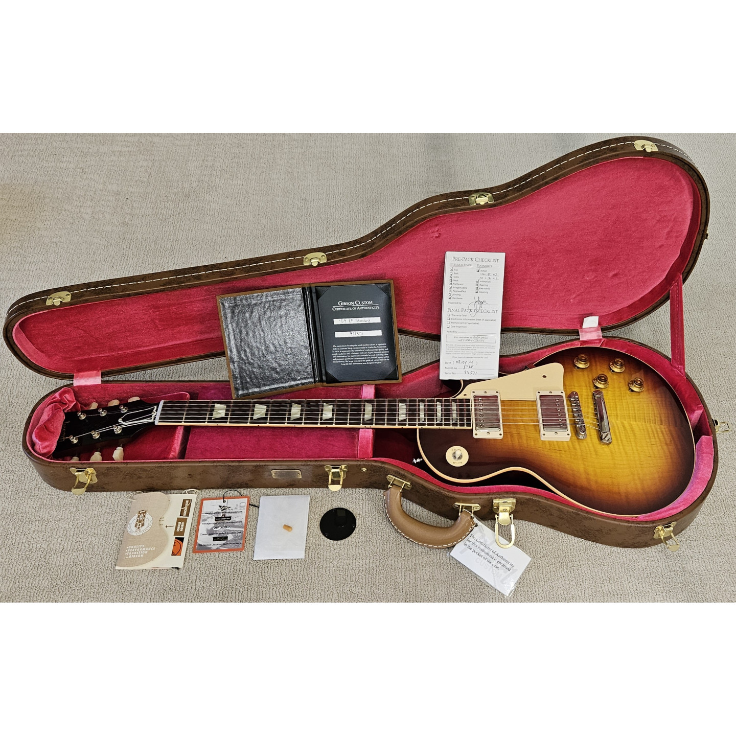 2021 Gibson Custom 1959 Les Paul Standard Reissue LPR9 VOS Iced Tea Burst