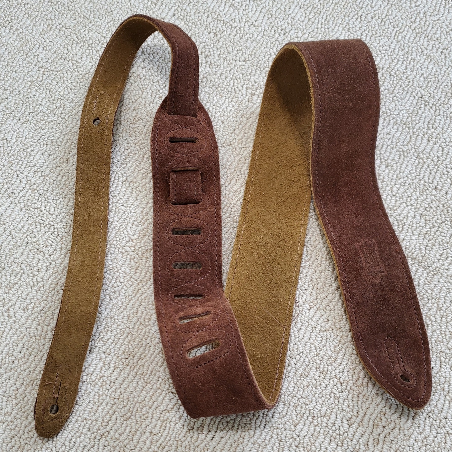 Levy's Brown Suede Leather Guitar Strap