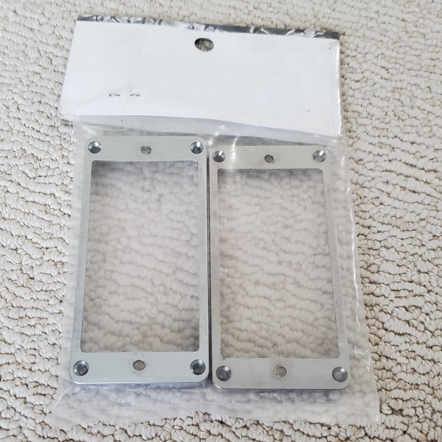 Silver Humbucker Pickup Frame Mounting Rings Chrome Electric Guitar