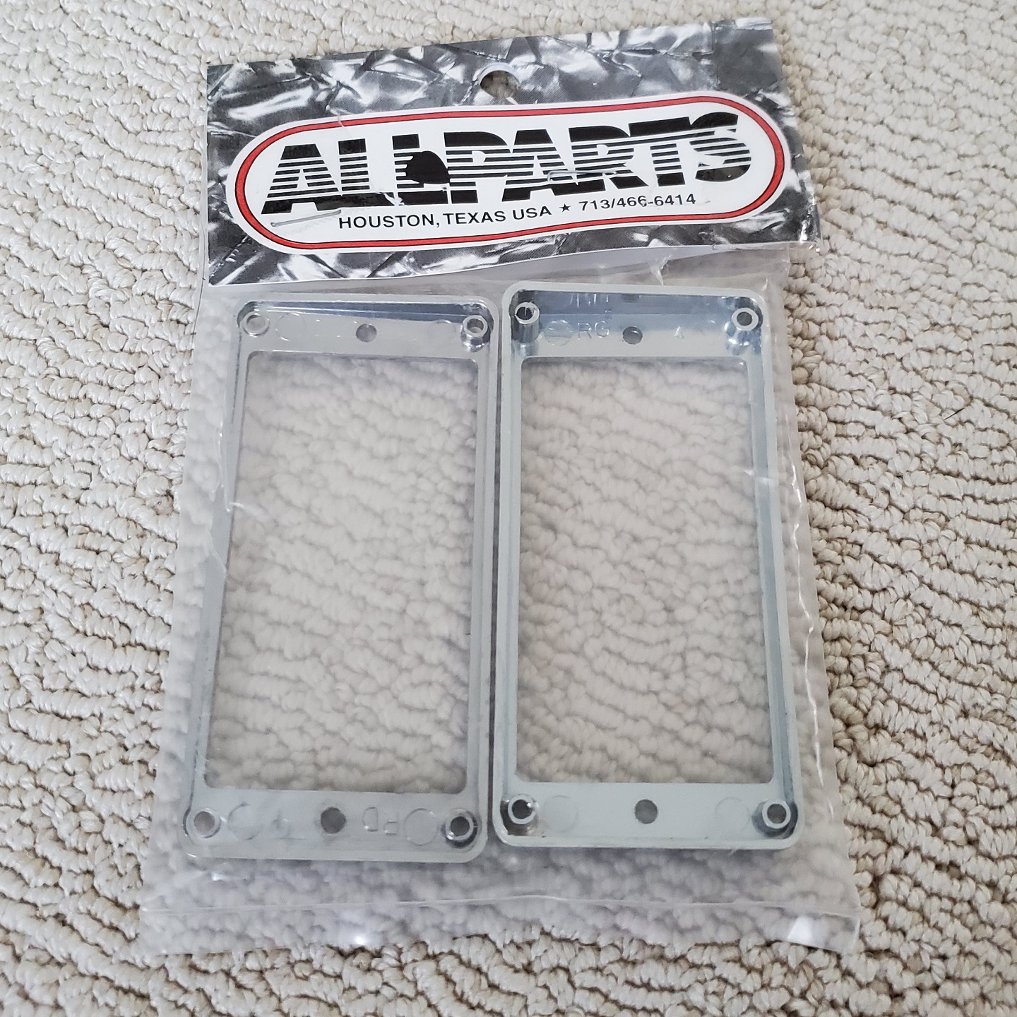 Silver Humbucker Pickup Frame Mounting Rings Chrome Electric Guitar